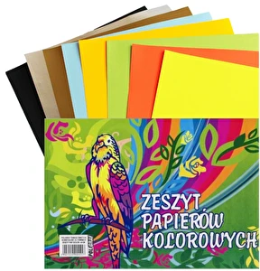 Zeszyt papierów kolorowych A4 8 k.