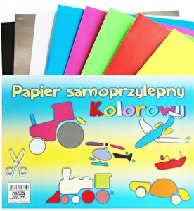 Zeszyt papierów kolorowych samoprzylepnych A4 8k.