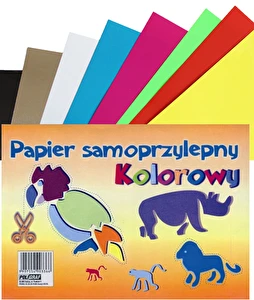ZESZYT PAPIERÓW KOLOROWYCH samoprzylepnych A5 8k