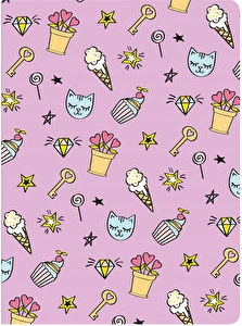 Zeszyt A5 16k 3= kolor linia mix Interdruk bas girls