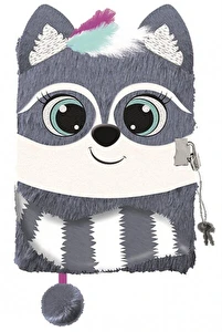 Pamiętnik z kłódką 3D Włochacz A5 96k Racoon
