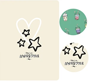 Zeszyt A5 32k 3linia kolor mix Interdruk bas girls