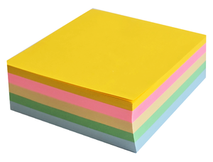 Karteczki kolorowe klejone 8,5x8,5x3,5 TRES