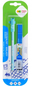 Długopis wymazywalny 0,5 mm Games + 3 wkłady niebieski