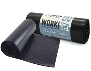 Worki na śmieci odpady 60L/10szt mocne proekologiczne czarne