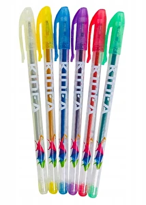 Długopisy żelowe z brokatem kolorowy 6 kolorów C KIDEA