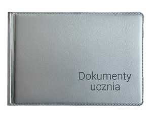 Okładka etui na nową legitymację szkolną dokumenty ucznia SILVER 