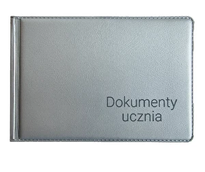 Okładka etui na nową legitymację szkolną dokumenty ucznia SILVER 