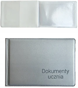 Okładka etui na nową legitymację szkolną dokumenty ucznia SILVER 