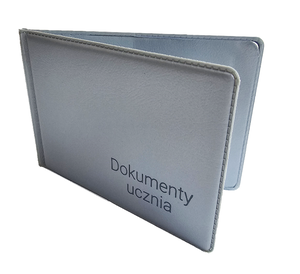 Okładka etui na nową legitymację szkolną dokumenty ucznia SILVER 