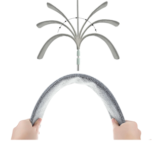 Szczotka Teleskopowa do Kurzu Miotełka z dwoma nakładkami 2w1 Szara