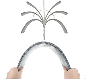 Szczotka Teleskopowa do Kurzu Miotełka z dwoma nakładkami 2w1 Szara