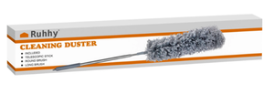 Szczotka Teleskopowa do Kurzu Miotełka z dwoma nakładkami 2w1 Szara