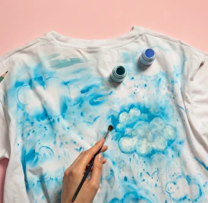 Farby do ubrań tkanin Zestaw 24 barwnik + 2 Pędzle