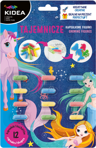 Tajemnicze MAGICZNE KAPSUŁKI figurki jednorożec 3D 12 szt. Kidea