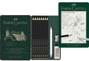 Ołówki artystyczne Faber-Castell Pitt Graphite Matt + akcesoria 8 szt.