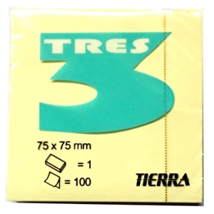 Karteczki samoprzylepne 75x75 100 sztuk żółte