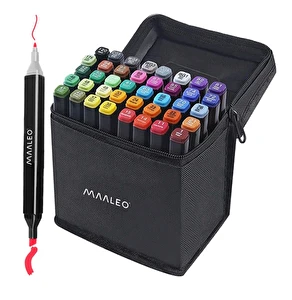 Markery dwustronne alkoholowe + torba MAALEO Zestaw 40 szt.