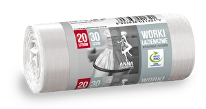 Worki na śmieci ŁAZIENKOWE 20L 30 szt białe AZ