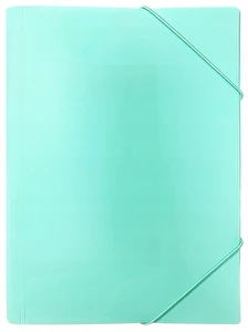 Teczka z gumką A4 PP pastel zielony