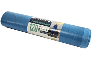 Worki na śmieci 120L 10 szt niebieskie z taśmą ecostrong