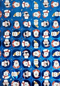 Torebka foliowa prezentowa Celafon 35x50 cm DUŻA 1 sztuka NIEBIESKA