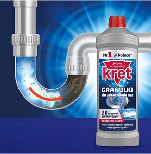 Kret do udrożniania rur 800g granulki do WC łazienka zlew