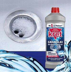 Kret do udrożniania rur 800g granulki do WC łazienka zlew