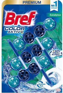 Bref Power Aktiv Color zawieszka kostka do WC 3x50g Eucalipotus