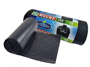 Worki na śmieci PROEKOLOGICZNE 240L 10 szt czarne