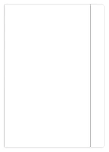 Teczka z gumką A4+ biała Interdruk twarda 300g