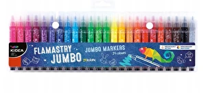 Flamastry pisaki mazaki JUMBO grube 24 kolory KIDEA