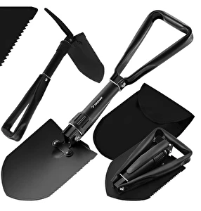 Saperka Składana wojskowa Łopata Survival Kilof Szpadel Czarny