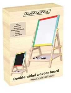 Tablica obrotowa Magnetyczna Kredowa dwustronna drewniana