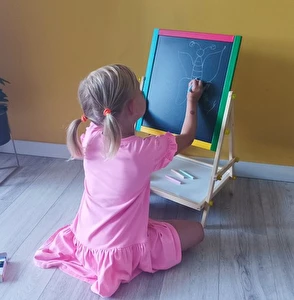 Tablica obrotowa Magnetyczna Kredowa dwustronna drewniana