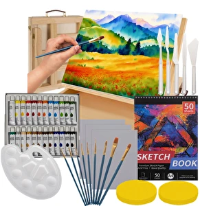 Zestaw Plastyczny do malowania Farby Sztaluga Walizka dla dzieci
