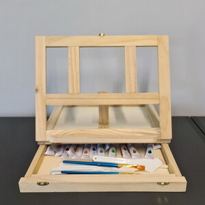 Zestaw Plastyczny do malowania Farby Sztaluga Walizka dla dzieci