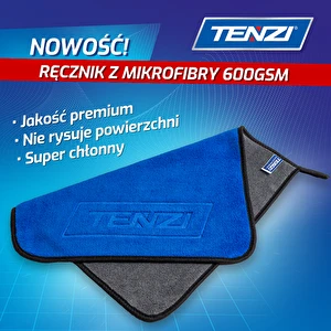 TENZI Ręcznik z mikrofibry do samochodu 40x40 szaro-niebieski 1 szt