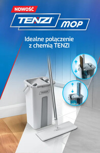 TENZI MOP płaski z wyciskaczem Mop z wiadrem dwukomorowym