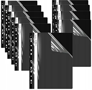 Skoroszyt A4 Twardy wpinany ECOnomy BIURFOL 10szt czarny