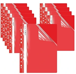 Skoroszyt A4 Twardy wpinany ECOnomy BIURFOL 10szt czerwony