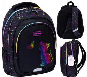 Plecak szkolny 3-kom GOLDEN EFFECT RAINBOW KITTY