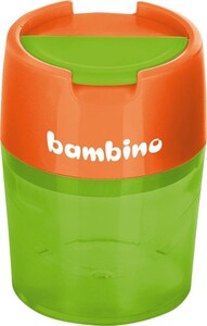 Temperówka 2-otw metalowa Bambino z pojemnikiem