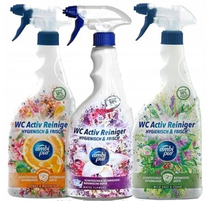 Ambi Pur WC płyn czyszczenie WC 0,75l x 3szt różne zapachy