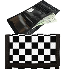 Portfel młodzieżowy na rzep BackUP A94 Szachownica