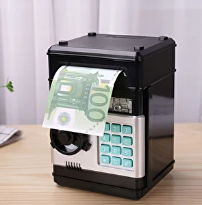 Sejf Skarbonka dla Dzieci na PIN Banknoty Bankomat Monety + Kod Wpłatomat