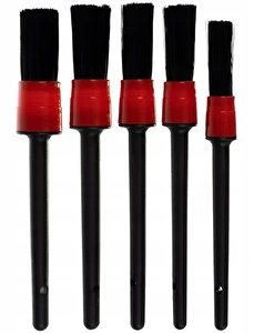 Pędzle Detailingowe Zestaw Pędzelki do Czyszczenia Samochodu 5szt +ścierka