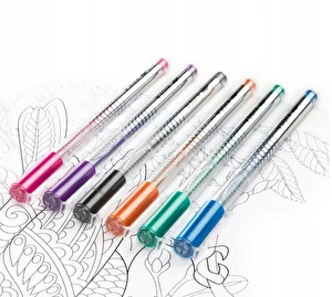 Długopis żelowy wielokolorowy Kidea metaliczne żelowe 6 kolorów