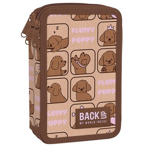 Piórnik rozkładany potrójny z wyposażeniem Back Up EW17 Puppy Pieski