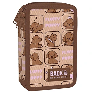 Piórnik rozkładany potrójny z wyposażeniem Back Up EW17 Puppy Pieski